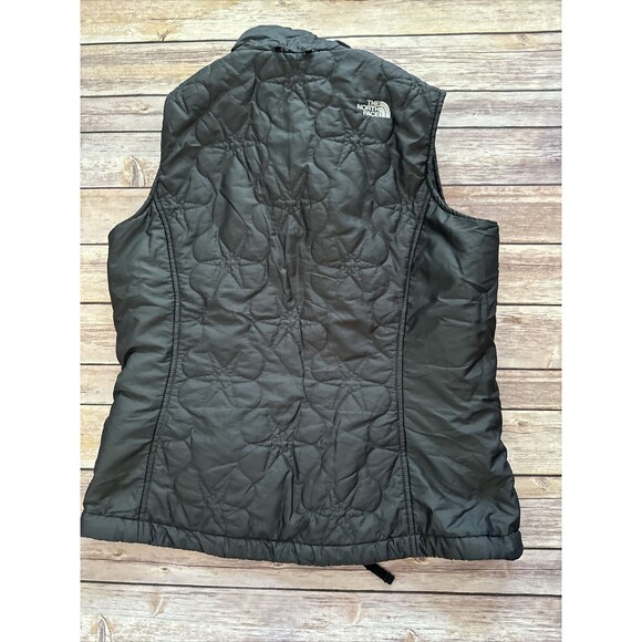 The North Face Women's Small Quilted Vest Black Polyester Zip Sleeveless - Picture 9 of 10